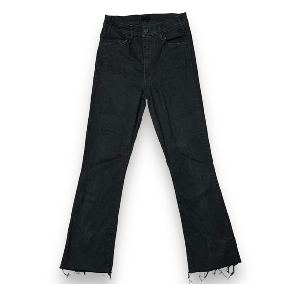 MOTHER Denim - Mother The Hustler Ankle Fray Cropped Kick Flare Jeans Size 27 In Not Guilty